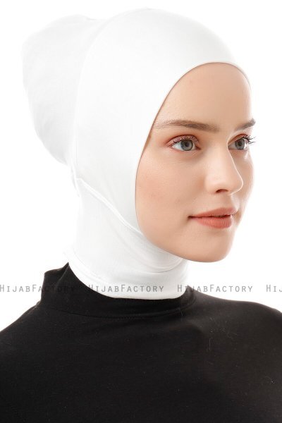 Elnara - Creme Plain Hijab Undersjal