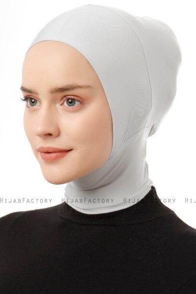 Elnara - Lysegrå Plain Hijab Undersjal