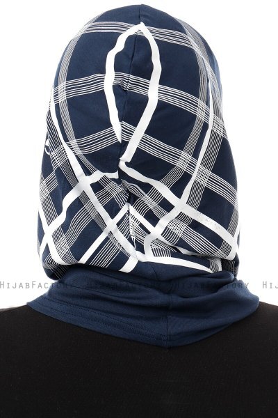 Ekose Plain - Marineblå One-Piece Al Amira Hijab