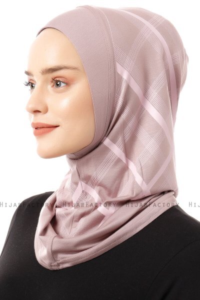 Ekose Plain - Steingrå One-Piece Al Amira Hijab