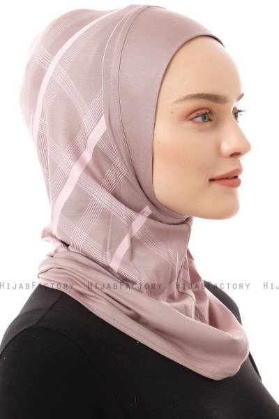 Ekose Plain - Steingrå One-Piece Al Amira Hijab