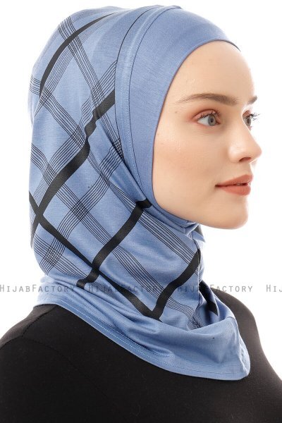 Ekose Plain - Indigo One-Piece Al Amira Hijab