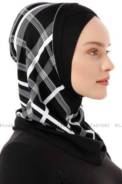 Ekose Cross - Svart & Hvit One-Piece Al Amira Hijab