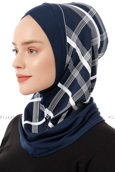 Ekose Cross - Marineblå One-Piece Al Amira Hijab