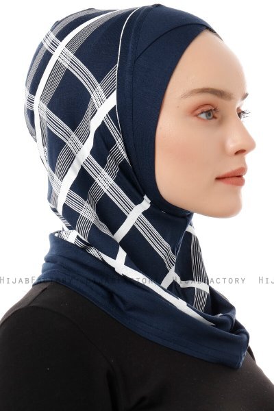 Ekose Cross - Marineblå One-Piece Al Amira Hijab