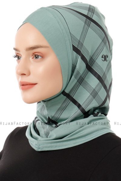 Ekose Cross - Grønn One-Piece Al Amira Hijab