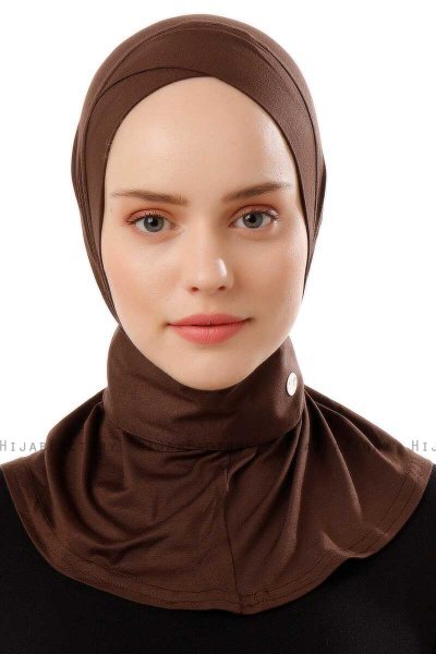 Ceren - Mørkebrun Praktisk Viskos Hijab