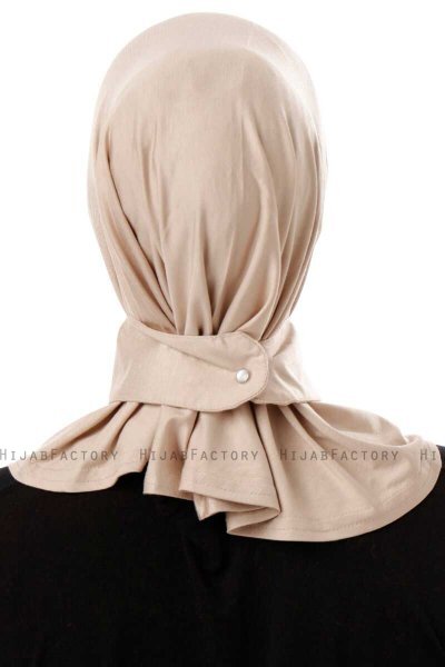 Ceren - Lys Taupe Praktisk Viskos Hijab