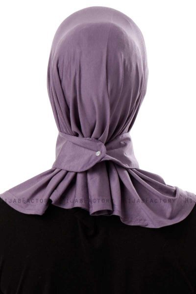 Ceren - Mørk Lilla Praktisk Viskos Hijab