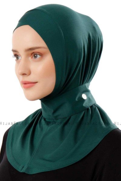 Ceren - Mørk Grønn Praktisk Viskos Hijab