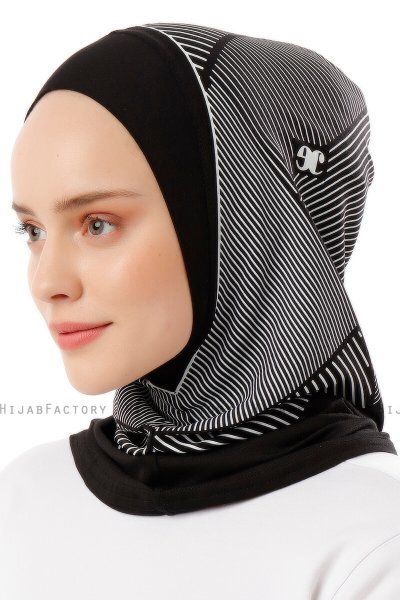 Wind Plain - Svart & Hvit One-Piece Al Amira Hijab