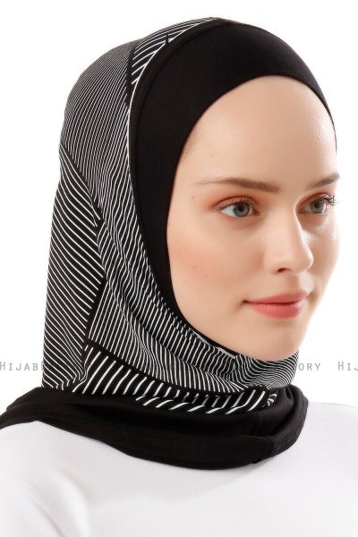Wind Plain - Svart & Hvit One-Piece Al Amira Hijab