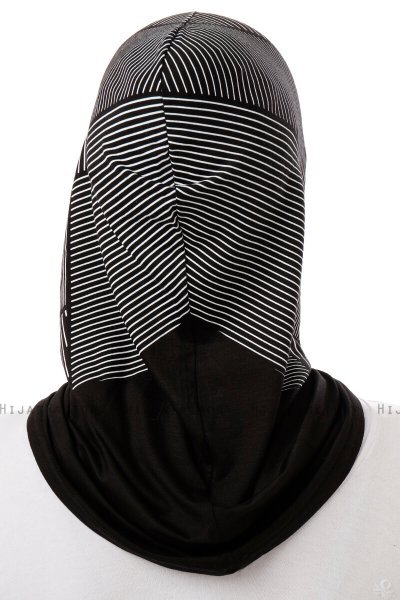Wind Plain - Svart & Hvit One-Piece Al Amira Hijab