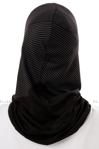 Wind Plain - Svart & Lysegrå One-Piece Al Amira Hijab