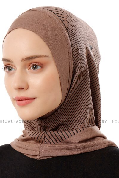 Wind Plain - Mørk Taupe One-Piece Al Amira Hijab