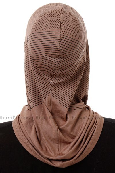 Wind Plain - Mørk Taupe One-Piece Al Amira Hijab