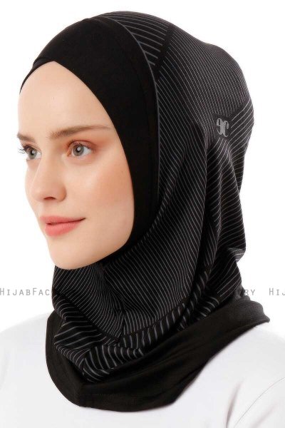 Wind Cross - Svart & Hvit One-Piece Al Amira Hijab