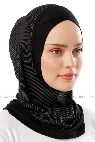 Wind Cross - Svart & Hvit One-Piece Al Amira Hijab