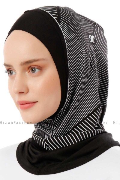 Wind Cross - Svart & Lysegrå One-Piece Al Amira Hijab