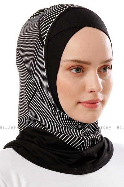 Wind Cross - Svart & Lysegrå One-Piece Al Amira Hijab