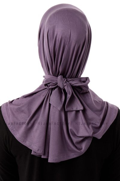 Sportif Plain - Mørk Lilla Praktisk Viskos Hijab