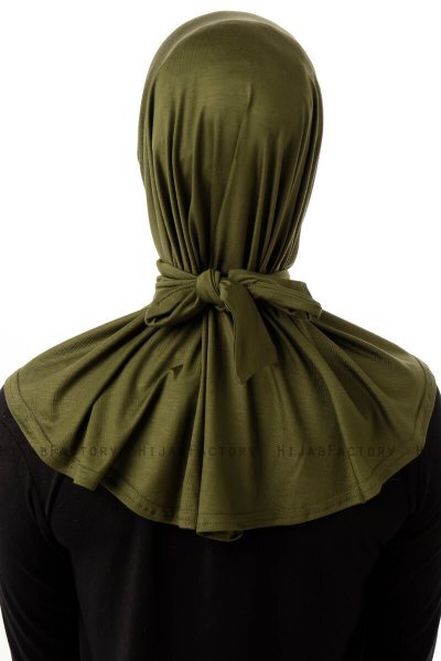 Sportif Plain - Khaki Praktisk Viskos Hijab