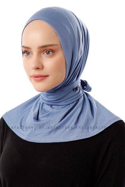 Sportif Plain - Indigo Praktisk Viskos Hijab