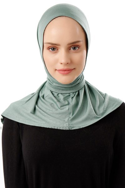 Sportif Plain - Grønn Praktisk Viskos Hijab
