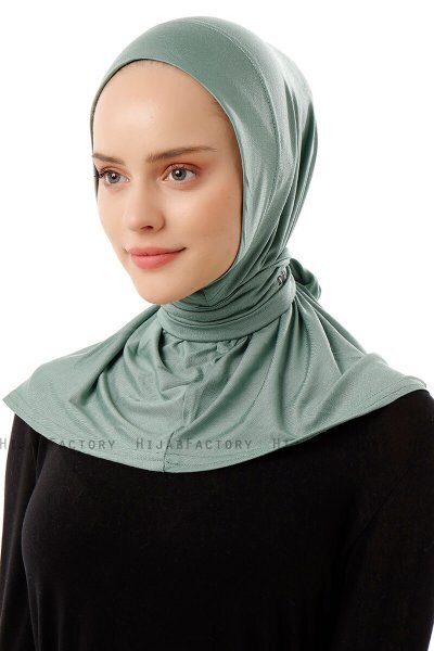Sportif Plain - Grønn Praktisk Viskos Hijab