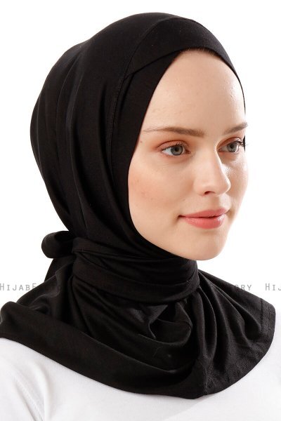 Sportif Cross - Svart & Gold Praktisk Viskos Hijab