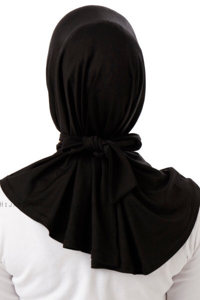 Sportif Cross - Svart & Gold Praktisk Viskos Hijab