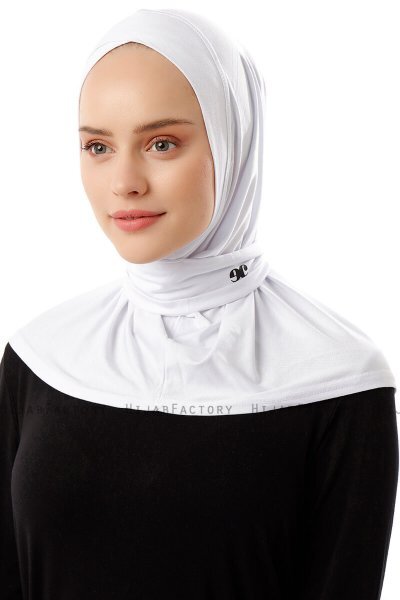 Sportif Cross - Hvit Praktisk Viskos Hijab