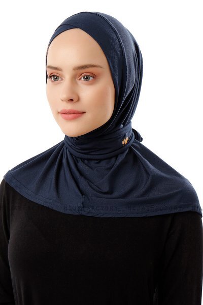 Sportif Cross - Marineblå Praktisk Viskos Hijab