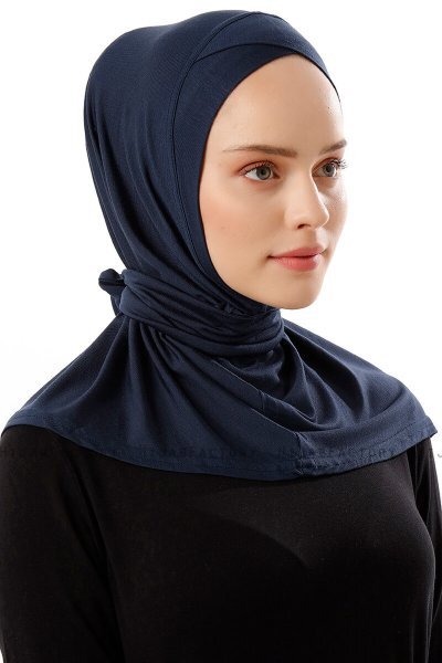 Sportif Cross - Marineblå Praktisk Viskos Hijab