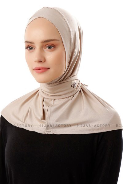Sportif Cross - Lys Taupe Praktisk Viskos Hijab