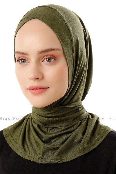 Sportif Cross - Khaki Praktisk Viskos Hijab