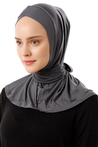 Sportif Cross - Mørk Grå Praktisk Viskos Hijab