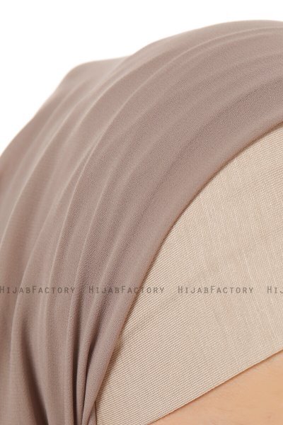 Alara Plain - Lys Taupe One Piece Chiffon Hijab