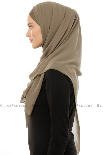 Alara Plain - Olivengrønn One Piece Chiffon Hijab