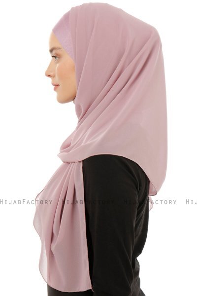 Alara Plain - Lilla One Piece Chiffon Hijab