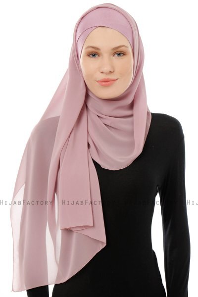 Alara Cross - Lilla One Piece Chiffon Hijab