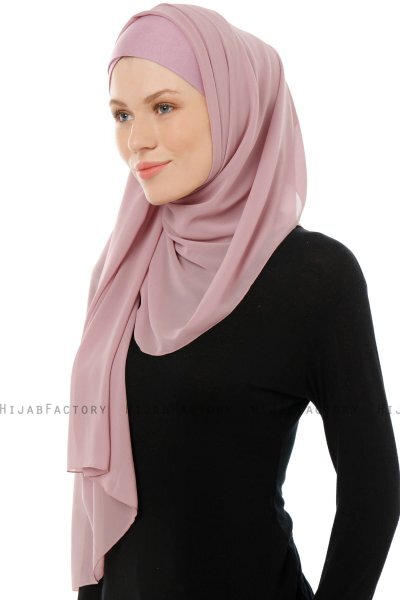 Alara Cross - Lilla One Piece Chiffon Hijab