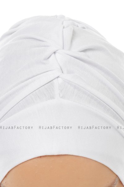 Isra Plain - Hvit One-Piece Viskos Hijab