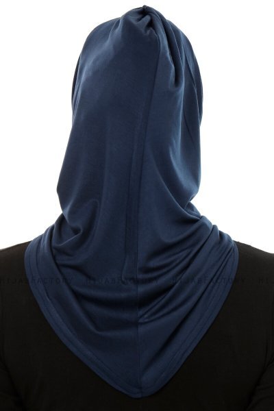 Isra Plain - Marineblå One-Piece Viskos Hijab