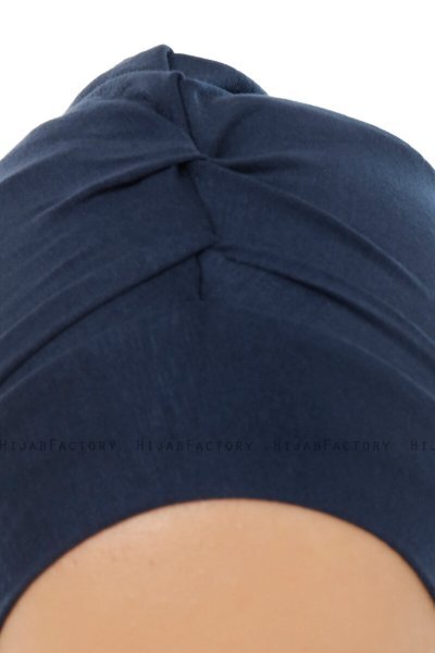 Isra Plain - Marineblå One-Piece Viskos Hijab