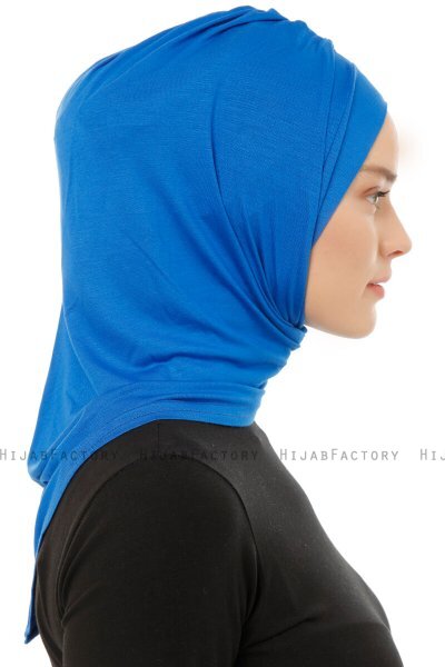 Isra Plain - Blå One-Piece Viskos Hijab