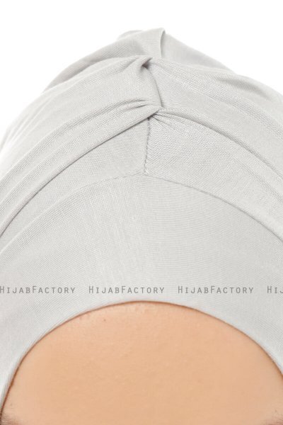 Isra Plain - Lysegrå One-Piece Viskos Hijab