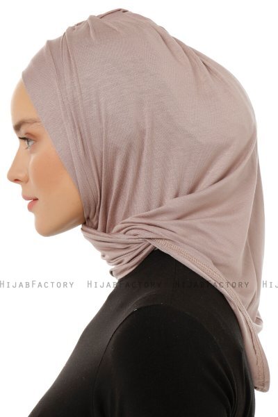 Isra Plain - Steingrå One-Piece Viskos Hijab