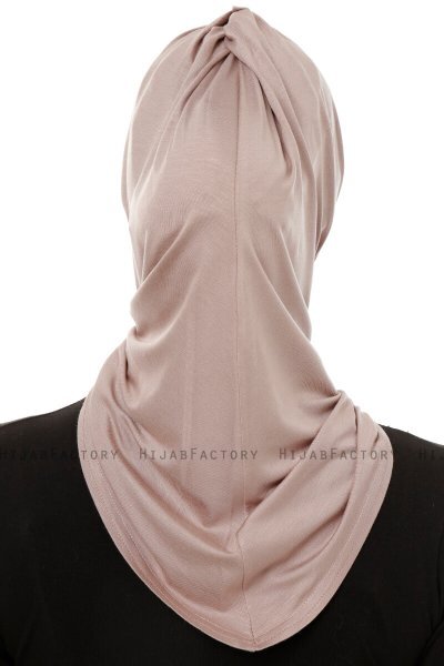 Isra Plain - Steingrå One-Piece Viskos Hijab