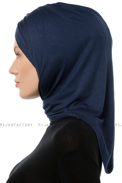 Isra Cross - Marineblå One-Piece Viskos Hijab